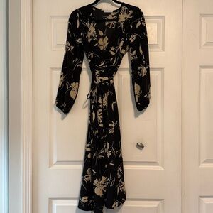 Oak and Fort Wrap floral dress Maxi